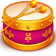 tiger of fortune drum symbol icon