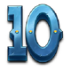 track n gold 10 symbol icon