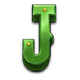 track n gold j symbol icon