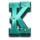 track n gold k symbol icon