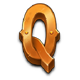 track n gold q symbol icon