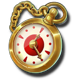 track n gold watch symbol icon