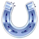 train of gold xmas horseshoe symbol icon
