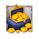 tycoon riches hold and hit coins symbol icon