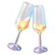 valentine storm champagne flutes symbol icon