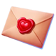valentine storm love letter symbol icon