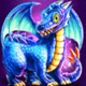 volcanic rock fire twin fever bluedragon symbol icon