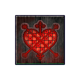 voodoo gold heart symbol icon