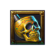 voodoo gold skull symbol icon