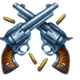 wanted unusual suspects guns symbol icon