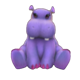 whack a fluffy hippo symbol icon
