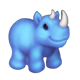 whack a fluffy rhino symbol icon