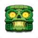 wheel of mictlan green mask symbol icon