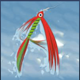 wild fishing red fin symbol icon