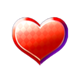 wild fusing heart symbol icon