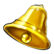 wild hot 40 hold and win bell symbol icon