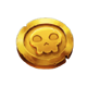 wild plunder gold coin symbol icon