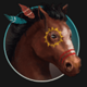 wild spirit horse symbol icon