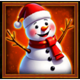 wild xmas hold and hit christmas snowman symbol icon