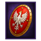 winged hussars hold and win shield symbol icon