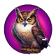 wolf triple lock owl symbol icon