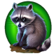 wolf triple lock racoon symbol icon