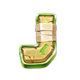 wrappin gold j symbol icon