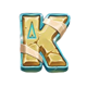 wrappin gold k symbol icon