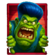 zany zombie zlots hold and win green monster symbol icon