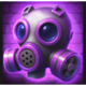 zany zombie zlots hold and win purple gasmask symbol icon