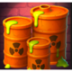 zany zombie zlots hold and win radiation barrels symbol icon