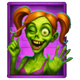 zany zombie zlots hold and win zombie girl symbol icon