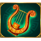 zeuss thunderbolt harp symbol icon