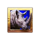 zulu gold rhino symbol icon