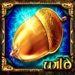 golden acorn wild symbol icon