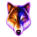 wolf gold wild symbol icon
