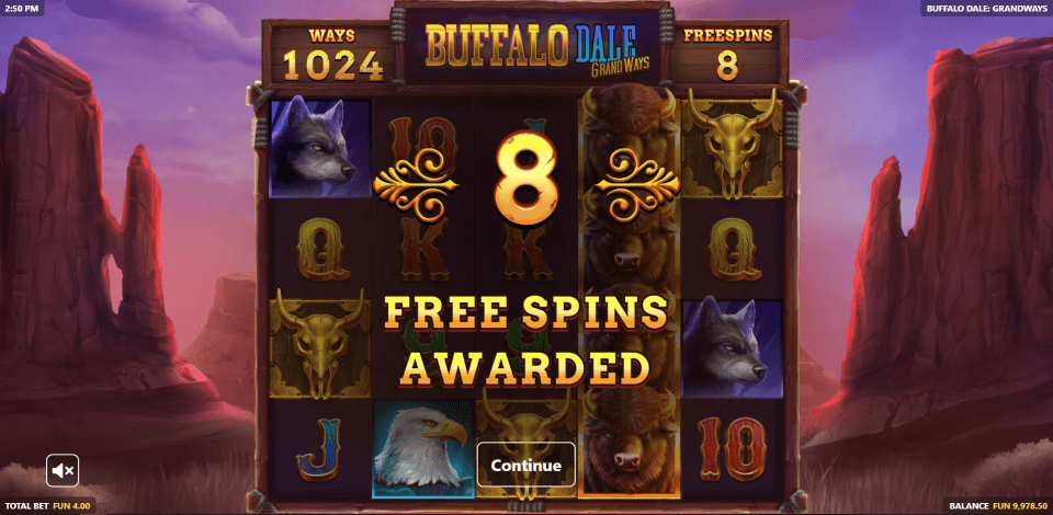 Buffalo Dale Free Spins