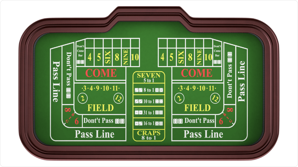 casino craps table layout
