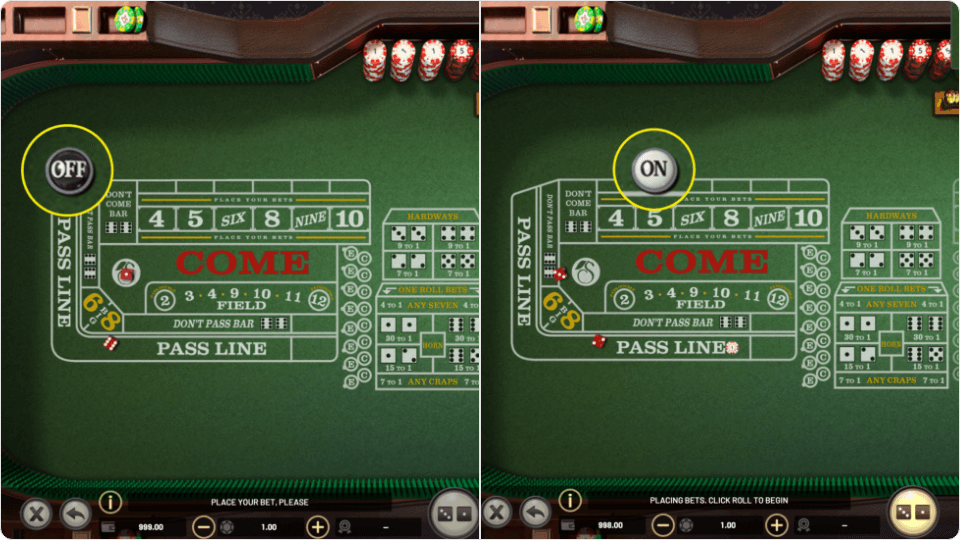 casino craps puck