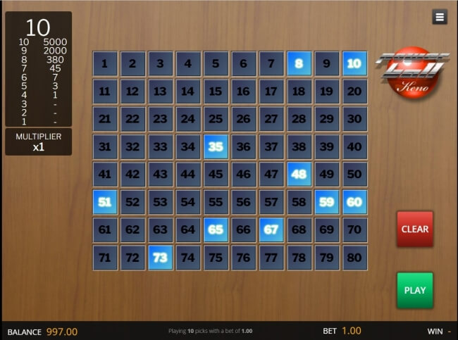 Keno Random Draw