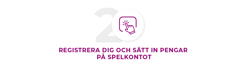 Registrera dig och sätt in pengar på spelkontot