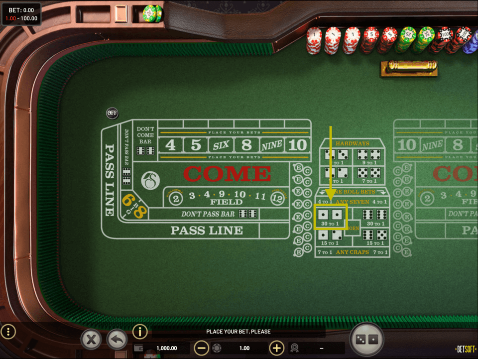 snake eyes craps bet