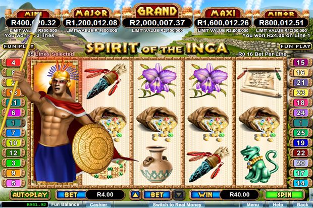 RTG RealTime Gaming Real Time Gaming Spirit of the Inca