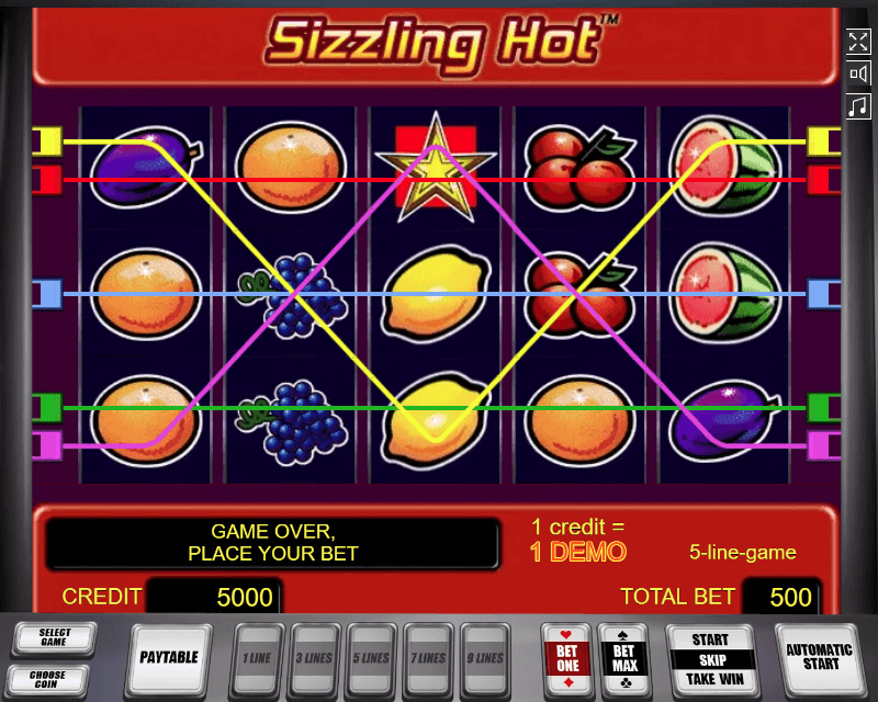 Sizzling Hot Slot Paylines