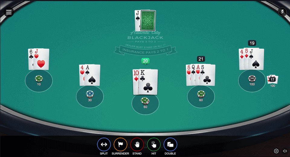 blackjack online table
