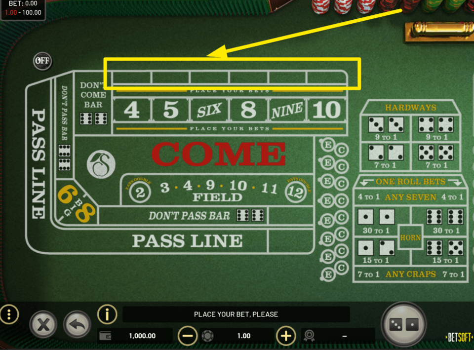 buy and lay craps bets