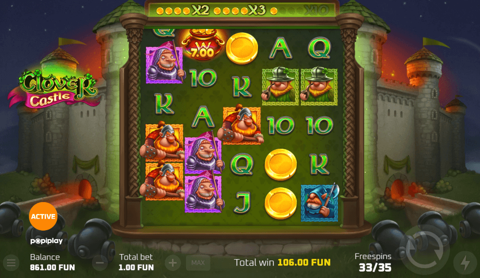 clover castle free spins
