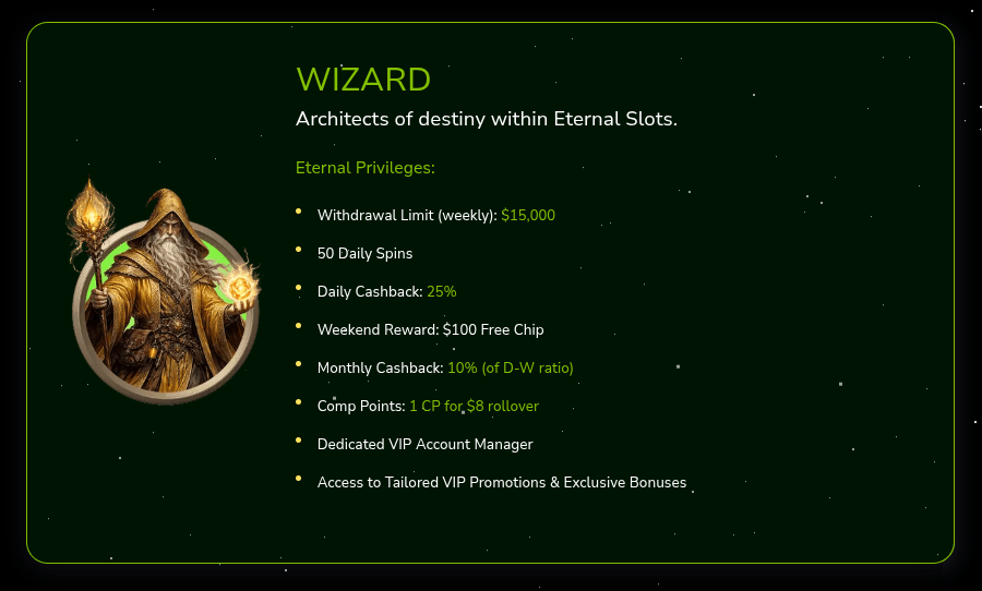 Eternal Slots Vip Program Screenshot