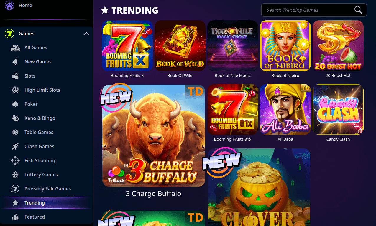 Game Library CryptoWins Casino