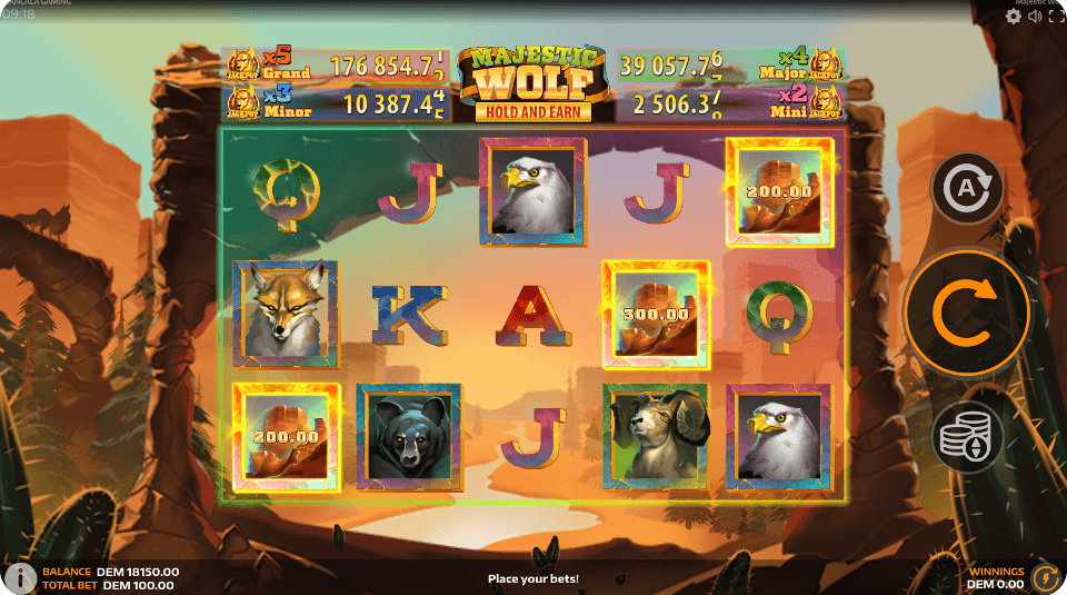 majestic wolf tableau